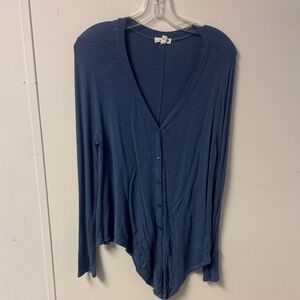 Eyeshadow Navy Button-Down Shirt